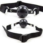 OHMAMA FETISH BALL GAG BREATHABLE IN BLACK FABRIC